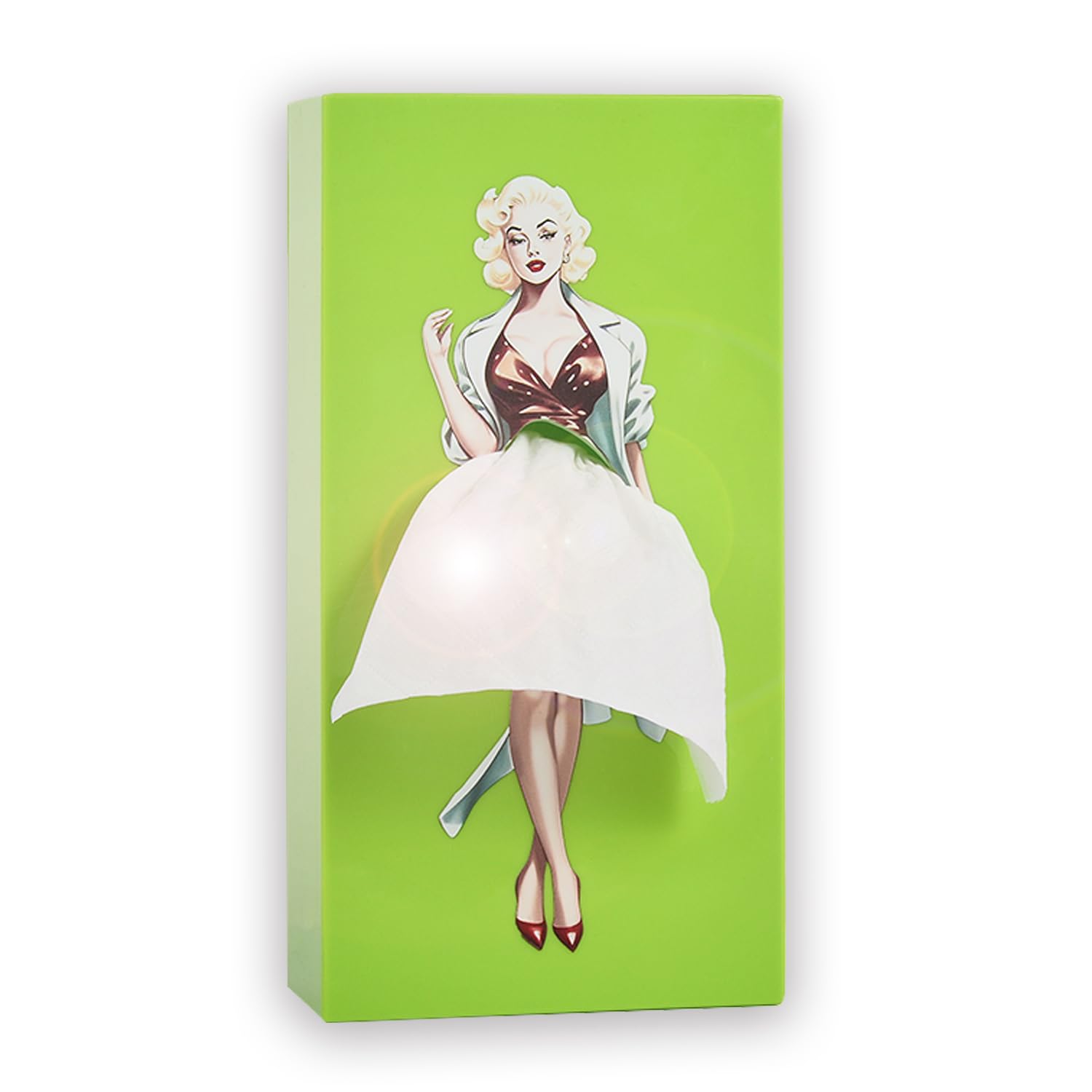 Yandlo Creative Tissue Boxes Holder, Lady Skirt Tissue Box Cover, A Funny Vintage Lady Up Dress Design For Facial Tissues, Napki