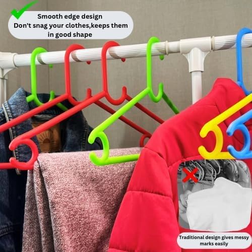 Mahaware Sturdy Polypropylene Hanger, Pack of 12,Mint Granite Blue l Cloth Hanger l Dress Hangers l Hanger for Clothes Hanging