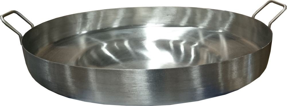 Acero Ware 22 Heavy Duty 5 Deep Regular Concave Stainless Steel Comal for Portable Gas Stove