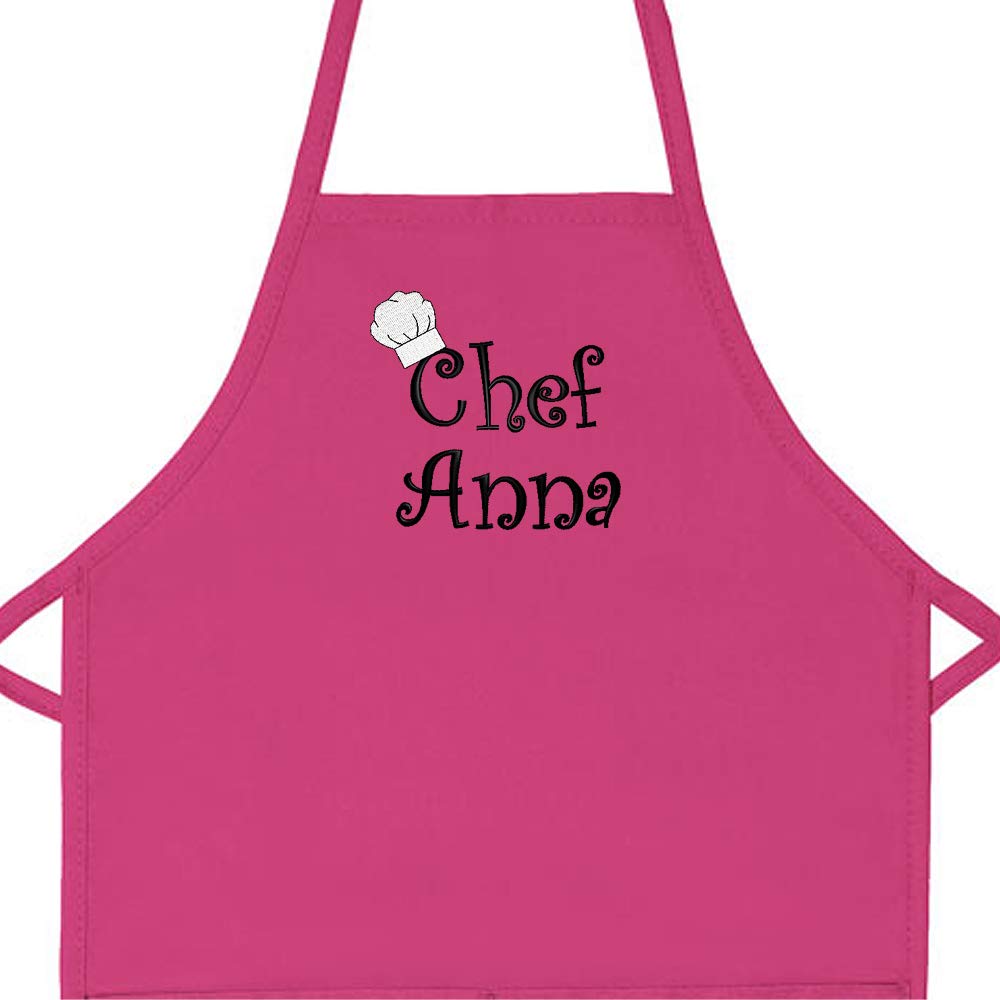 The Apronplace Personalized Chef Any Name Child Apron Long Add Your Own Name For Kids, Kitchen, Baking