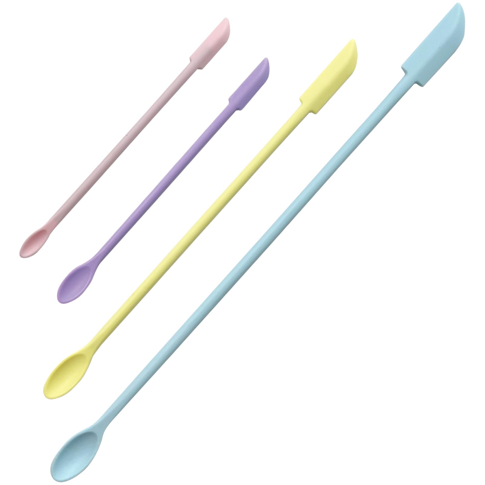 Mini Spatula Set for Cosmetics, 4Piece Beauty Spatula Kit for Makeup and Kitchen Jars Silicone Mini Lotion Spatula Makeup Spatu