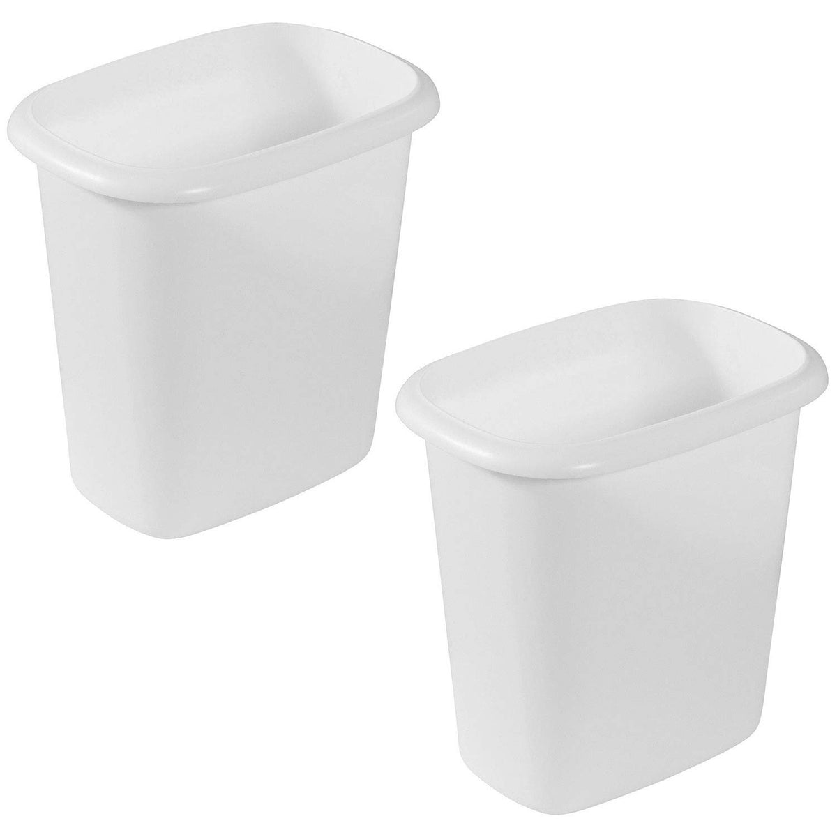 Rubbermaid 6 Quart 1.5 Gallon Traditionally Shaped Heavy Duty Lightweight Bedroom, Bathroom, And Office Wastebasket Trash Can (2