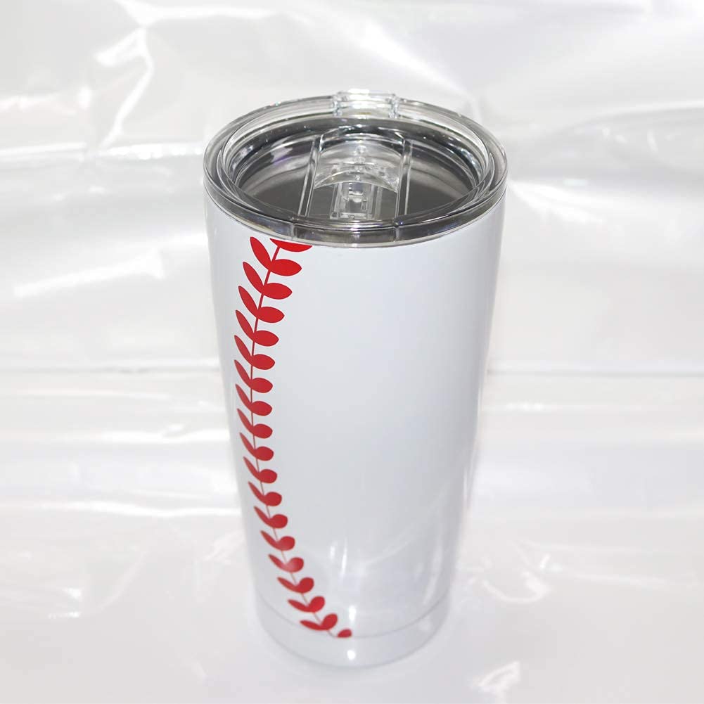 Jiu Hong Chao Baseball Tumbler Cup 20Oz Sports Travel Coffee Mug With Lid Insulated Water Cup Stainless Steel Tumblers Baseball