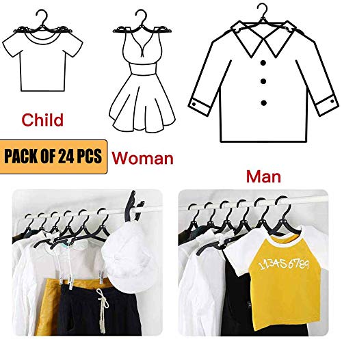 24 Pcs Travel Hangers Cruise Ship Essentials Portable Folding Clothes Hangers Travel Accessories Foldable Clothes Drying Rack (B