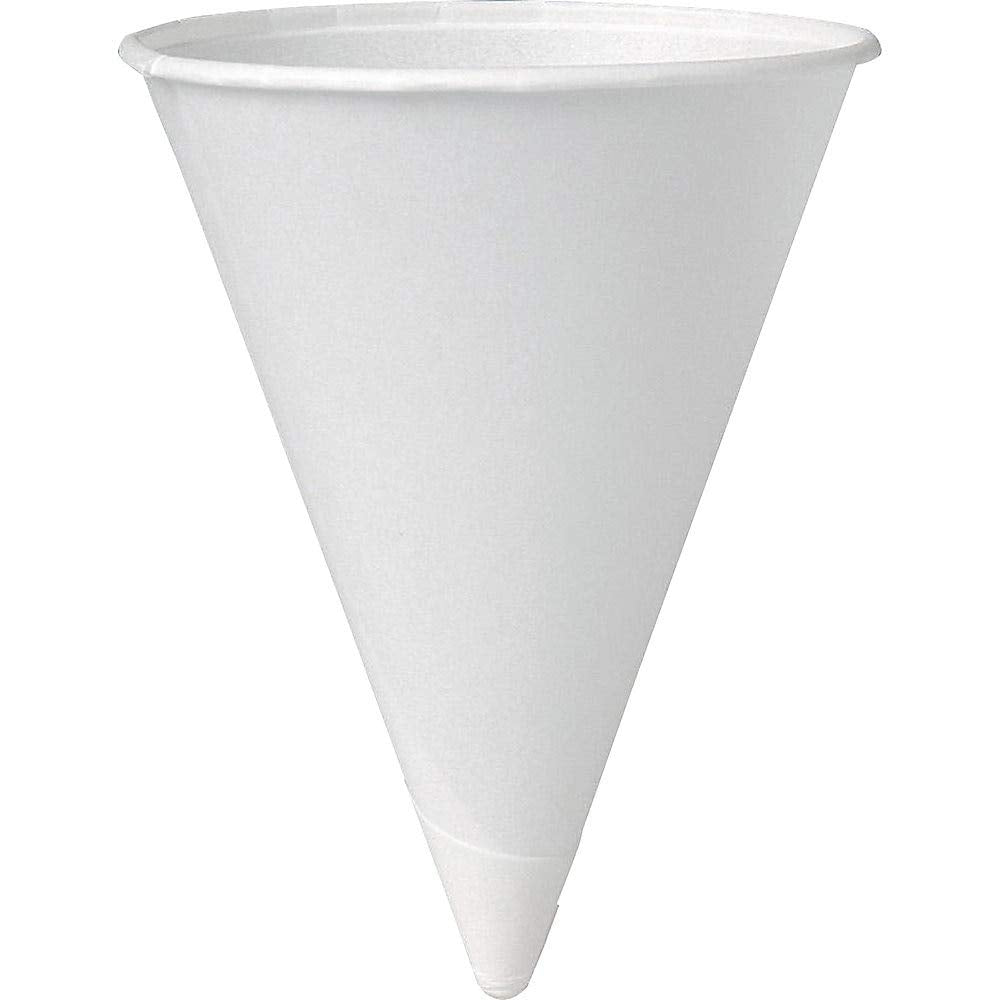Solo 4 Oz White Paper Cone Cups (Case Of 5000)