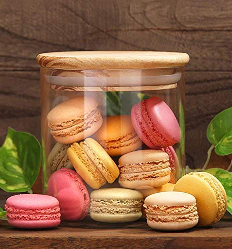 Siya Enterse Transparent Food Storage Jar With Wooden Lid, Cylinder, 685 Ml, Set Of 1, Kitchen Organisation Container