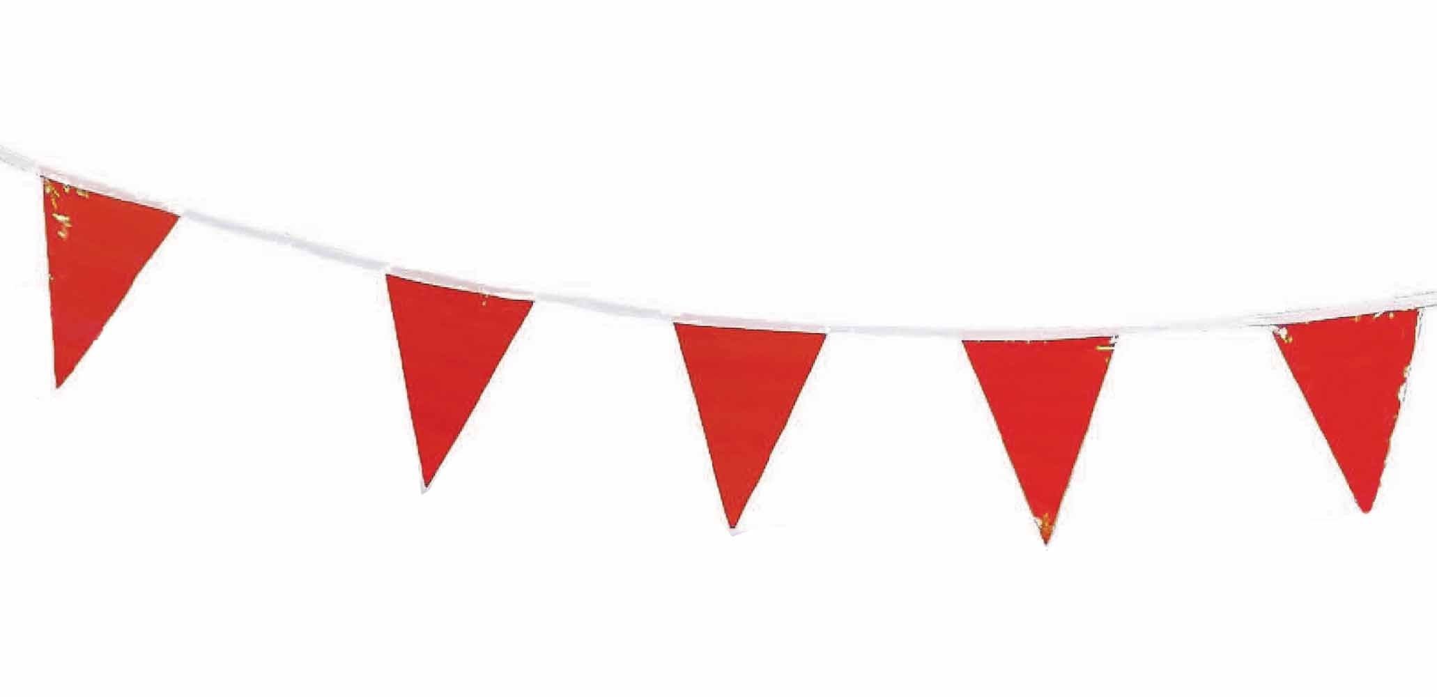 Cortina Vinyl Pennant 03-400-60, 9'' Width, Red, 60' Length