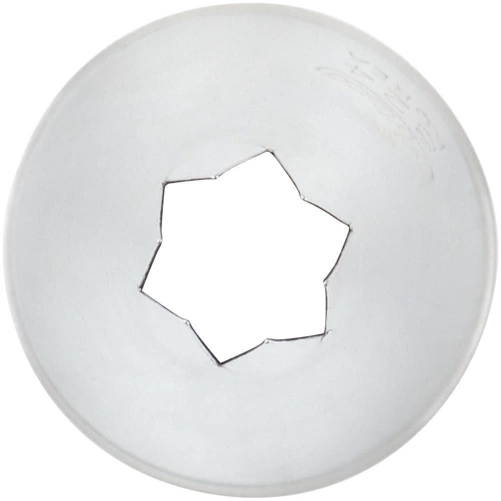 Ateco # 824 - Open Star Pastry Tip .38'' Opening Diameter- Stainless Steel