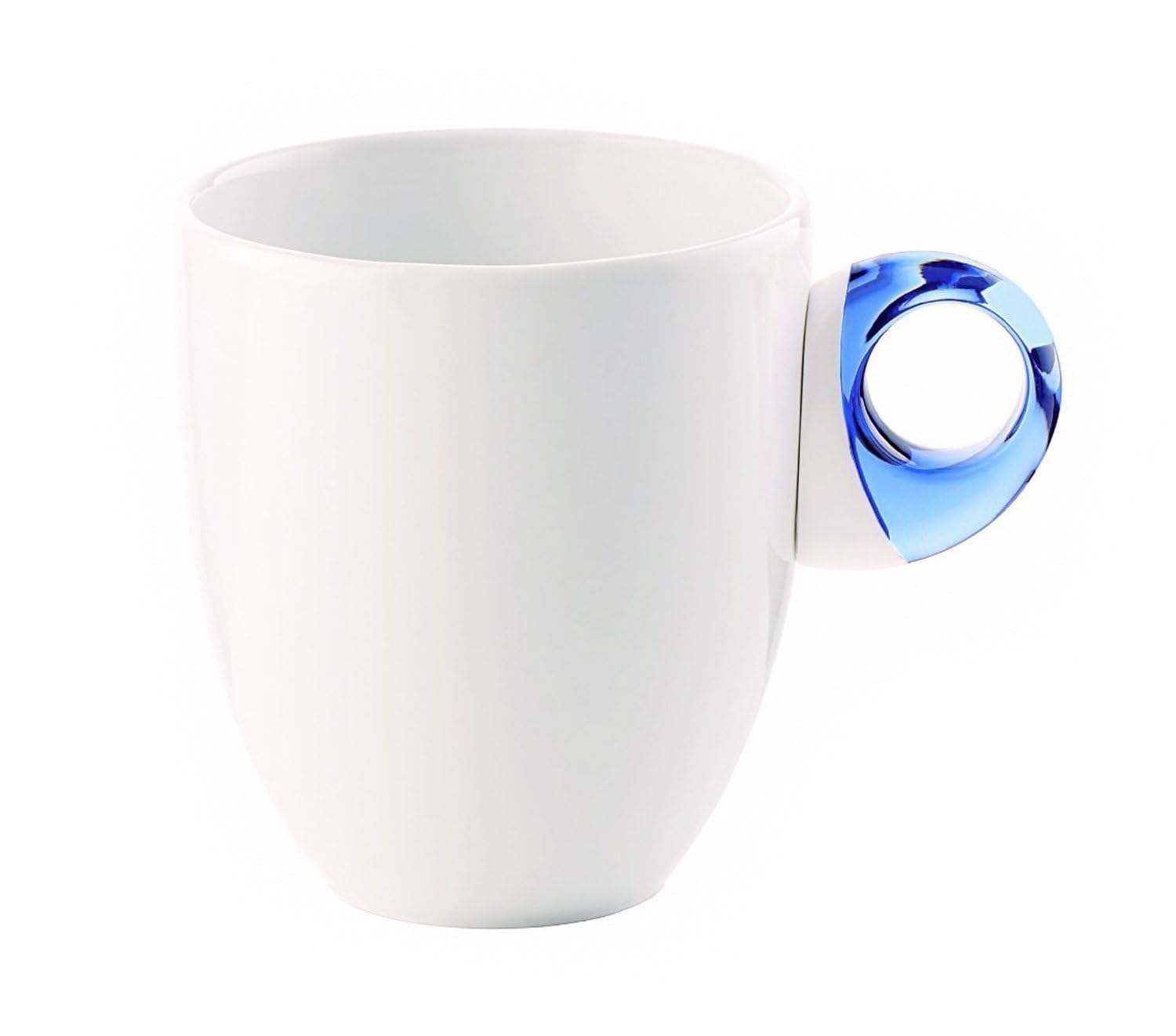 Guzzini Everyday Mug With Handle - Ocean Blue | Porcelain & Plastic - Bpa-Free Microwave & Dishwasher Safe | Novelty Coffee Mug,
