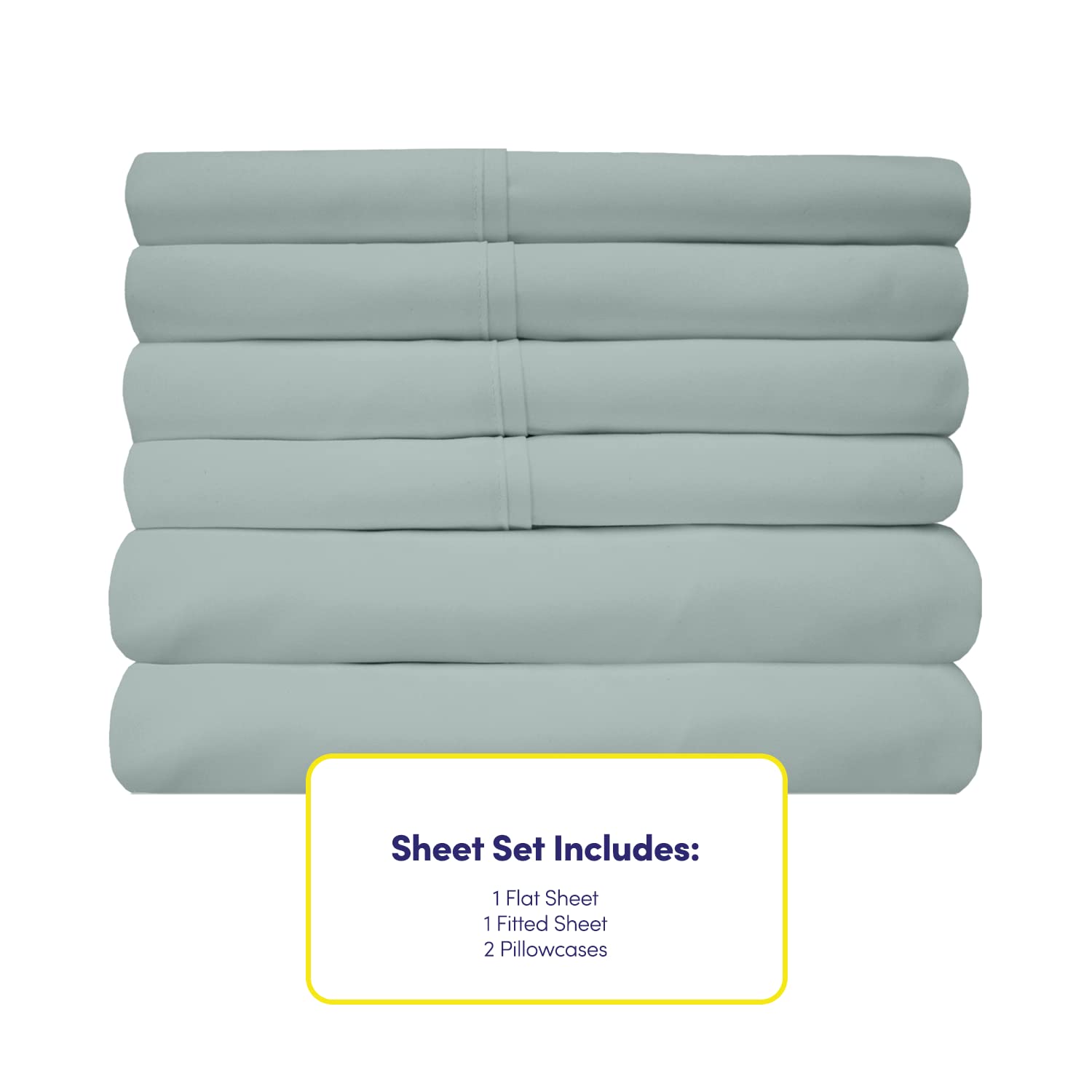 Sweet Home Collection 6 Piece Bed Sheet Set, Twin, Slate