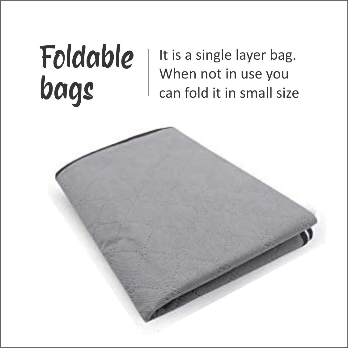 Arvanaindia Blanket Storage Bags Extra Large and Closet Organizer | Wardrobe Organiser for Clothes Foldable with Zip | Cupboard