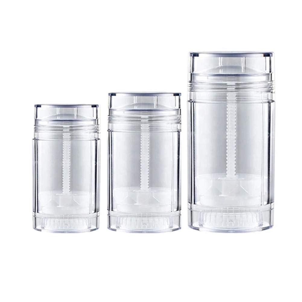 4 Pcs Deodorant Container Clear Empty Twist-Up Tubes Diy Deodorant Stick Containers Bottom Filling Gel Cosmetics Lip Balm Tube B