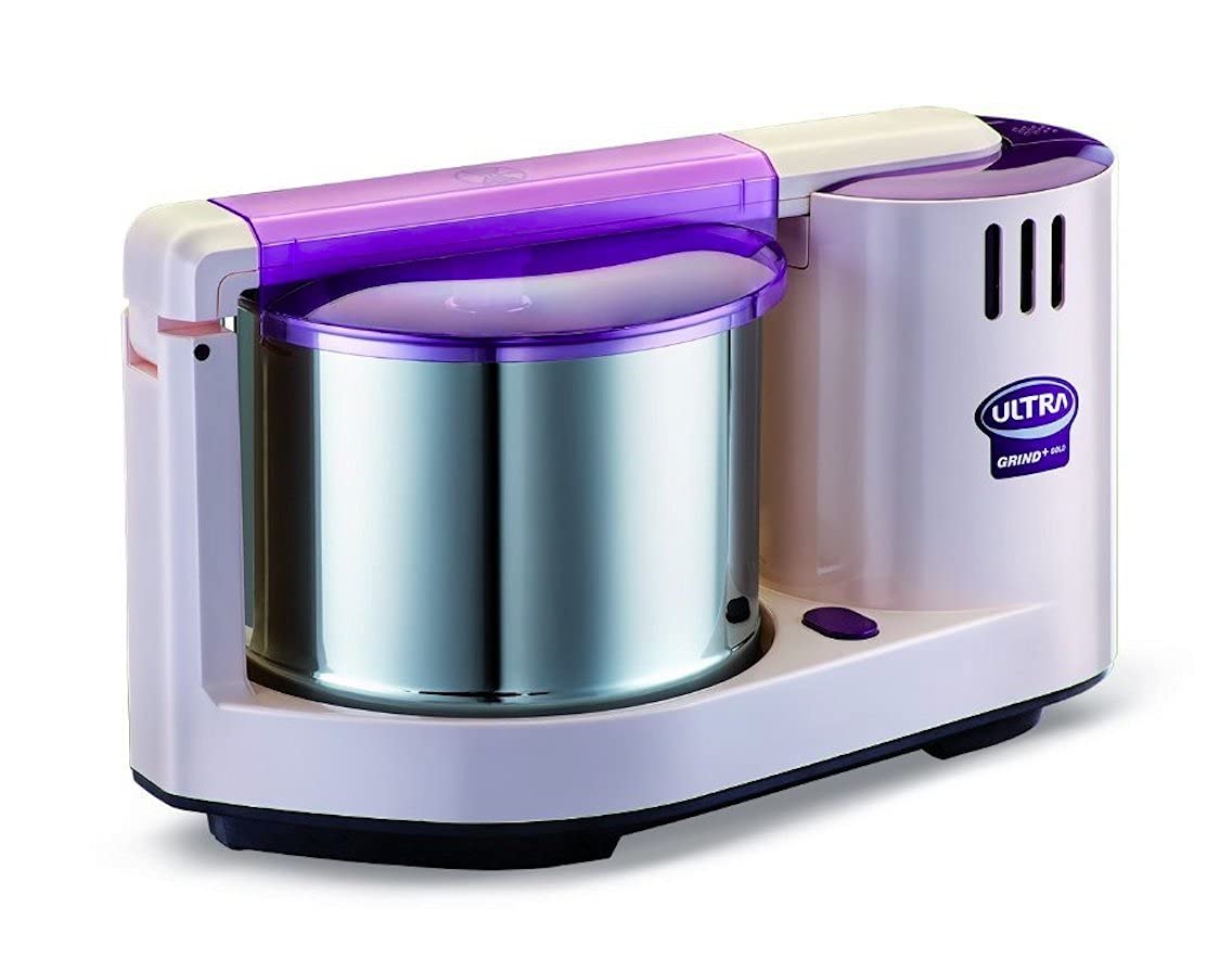 Elgi Grind+ Gold Table Top Wet Grinder With Atta Kneader, 110 Volt, 2-Liter, Purple