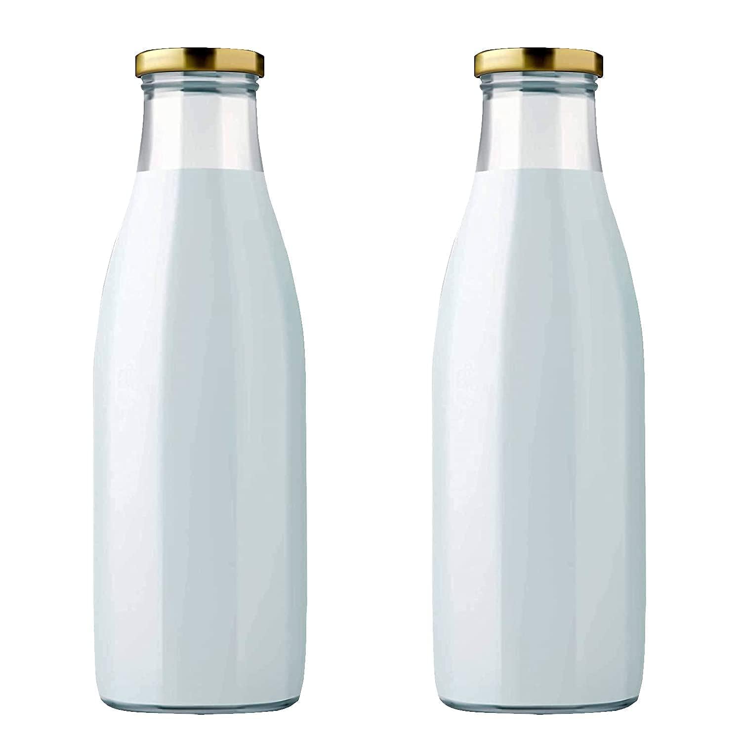 Shopvibe Glass Water Bottle - 1 Ltr, Reusable & Bpa-Free, Transparent With Airtight Lid, Fridge Bottle For Hotel,Travel, Milk, C