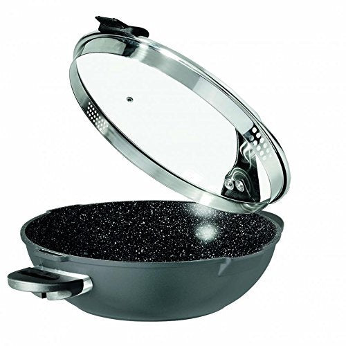 Germanys Stoneline Xtreme Series Nonstick NonToxic Stone Coating Cookware 12.8 Wok  2016 Top of the line model, better tast