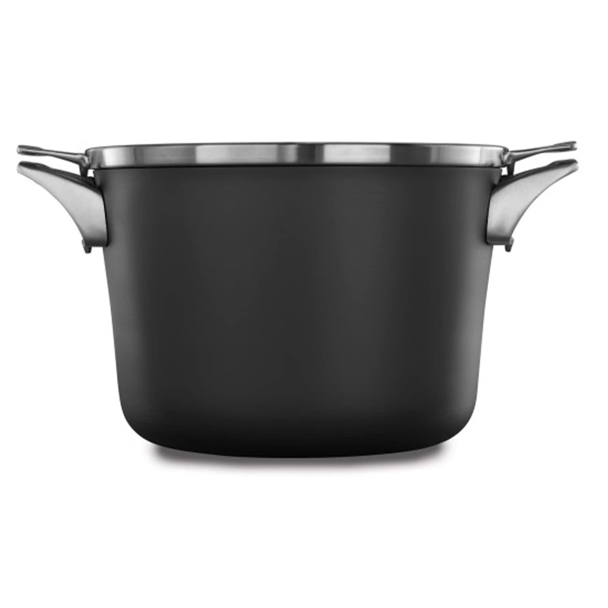 Calphalon Premier Space Saving Stackable 8 Quart Hard Anodized Aluminum Nonstick Stock Pot Kitchen Cookware With Tempered Glass 