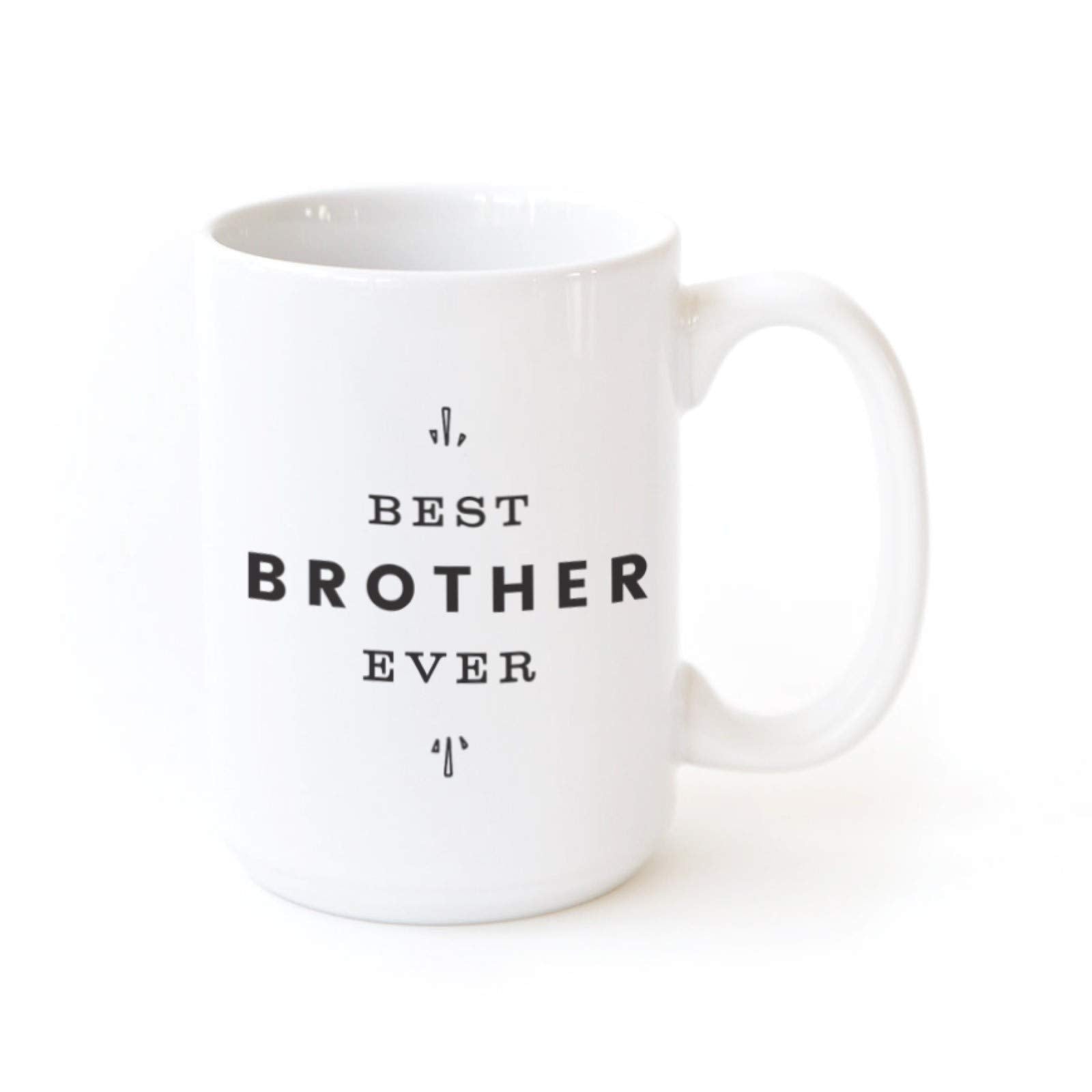 The Cotton & Canvas Co. Best Brother Ever Porcelain Ceramic Coffee Mug. Sibling, Christmas Gift, For Him
