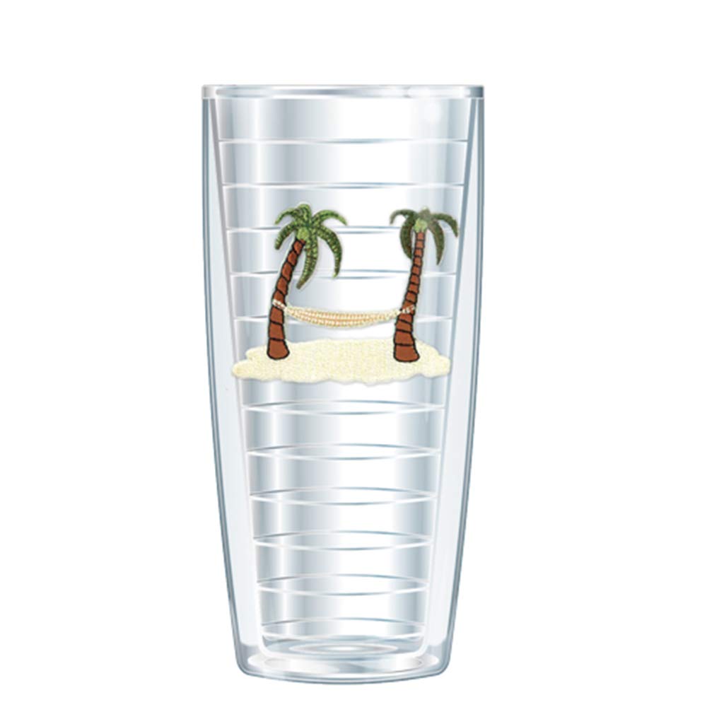 Freeheart Beach Theme Tumbler Set - Insulated Beach Cups 16 Oz Tumblers Set Of 4 | No Lids | Double Wall | Dishwasher And Microw