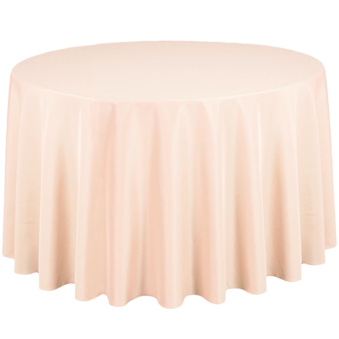 Linentablecloth 108-Inch Round Polyester Tablecloth Peach
