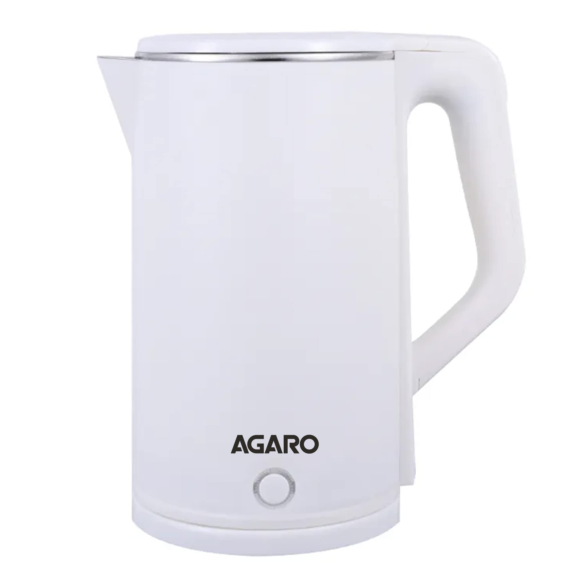 Agaro Elegant Electric Kettle, 1.8L, 1500 Watt, Double Layered Stainless Steel Inner Body, Quick Boil, Water Boiler, Hot Water K