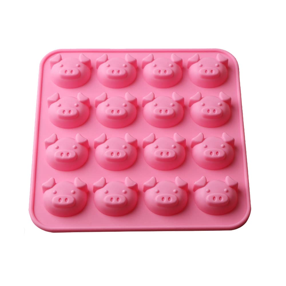 Haiops Pig Mold Silicone Diy Mold For Chocolate Candy Ice Cube 16 Cavity