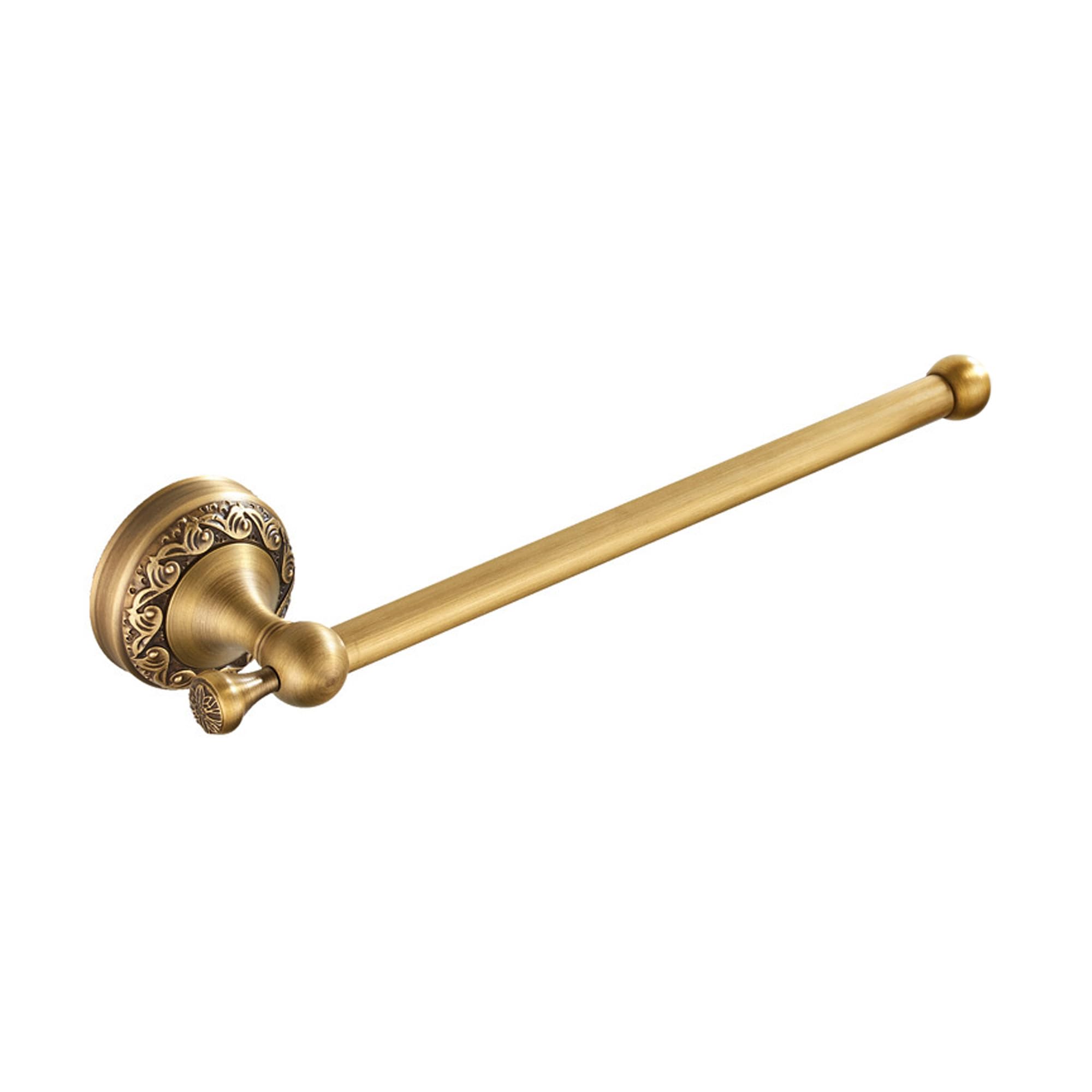 Wall Mounted Bathroom Towel Holder, Bath Towel Hanger Antique Brass Pattern Carving,Brushed Bronze