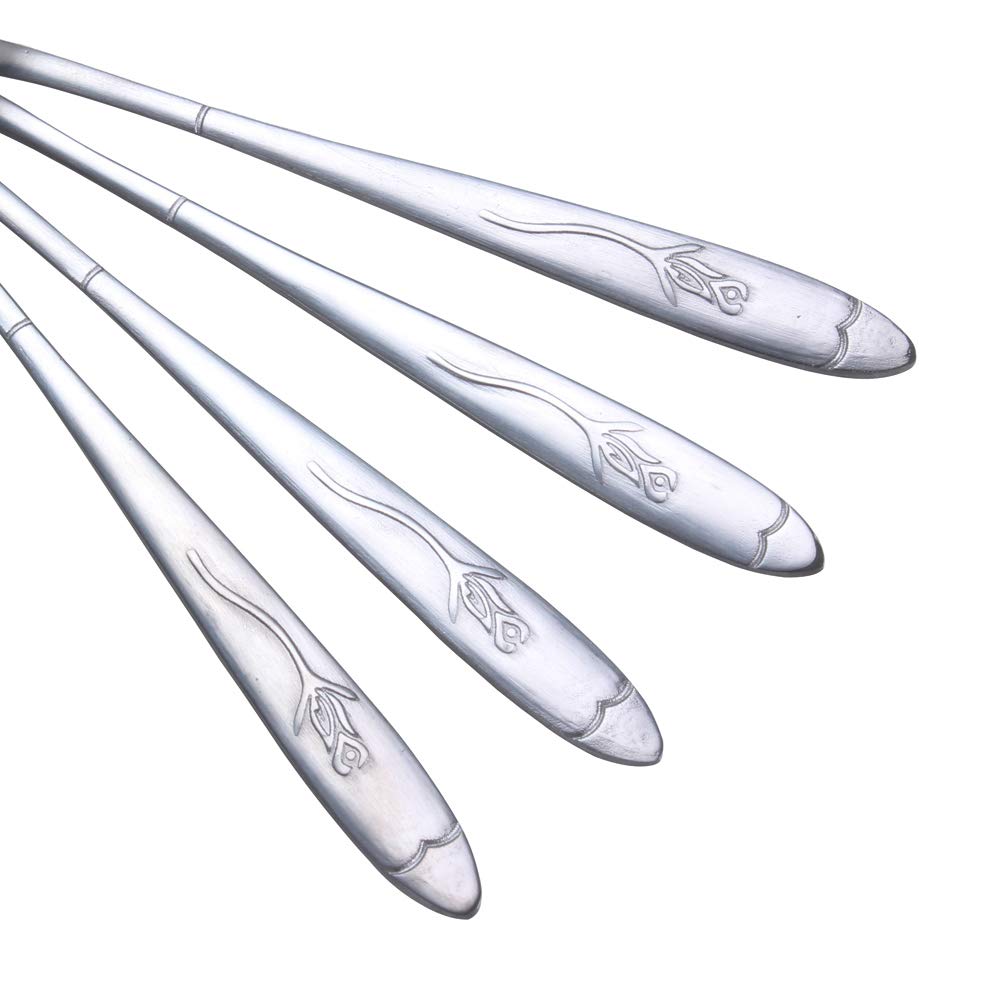 Hazoulen Grapefruit Spoons, Stainless Steel, 6-2/5-Inch, Set Of 4 (Rose)