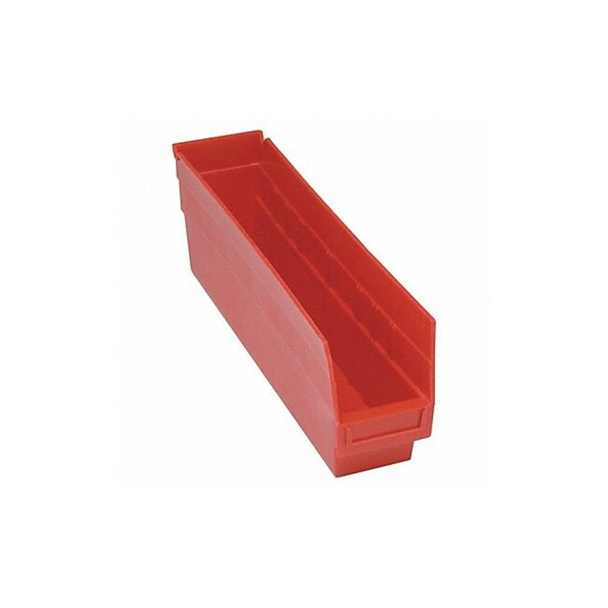 Shelf Bin Red 17-7/8In X 4-1/8In X 6In