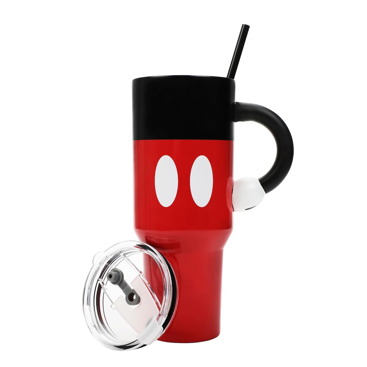 Disney Mickey Mouse 40 Oz Stainless Steel Tumbler With Sculpted Arm Handle