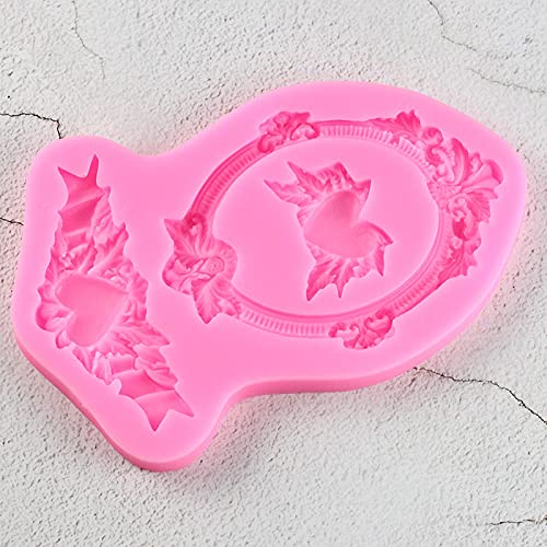 Photo Frame Silicone Mold Baroque Mold Food-Grade Silicone Mold For Chocolate Soap Candy Cake Baroque Style Fondant Silicone Mol