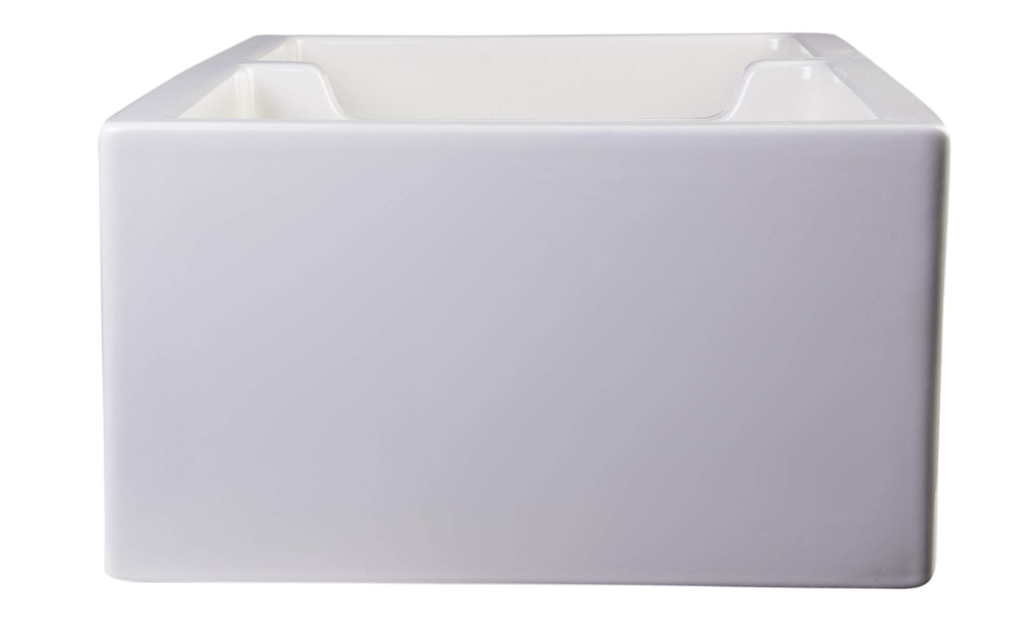 Alfi Brand Ab3618Db-B Smooth Thick Wall Fireclay Double Bowl Farm Sink, 36'', Biscuit