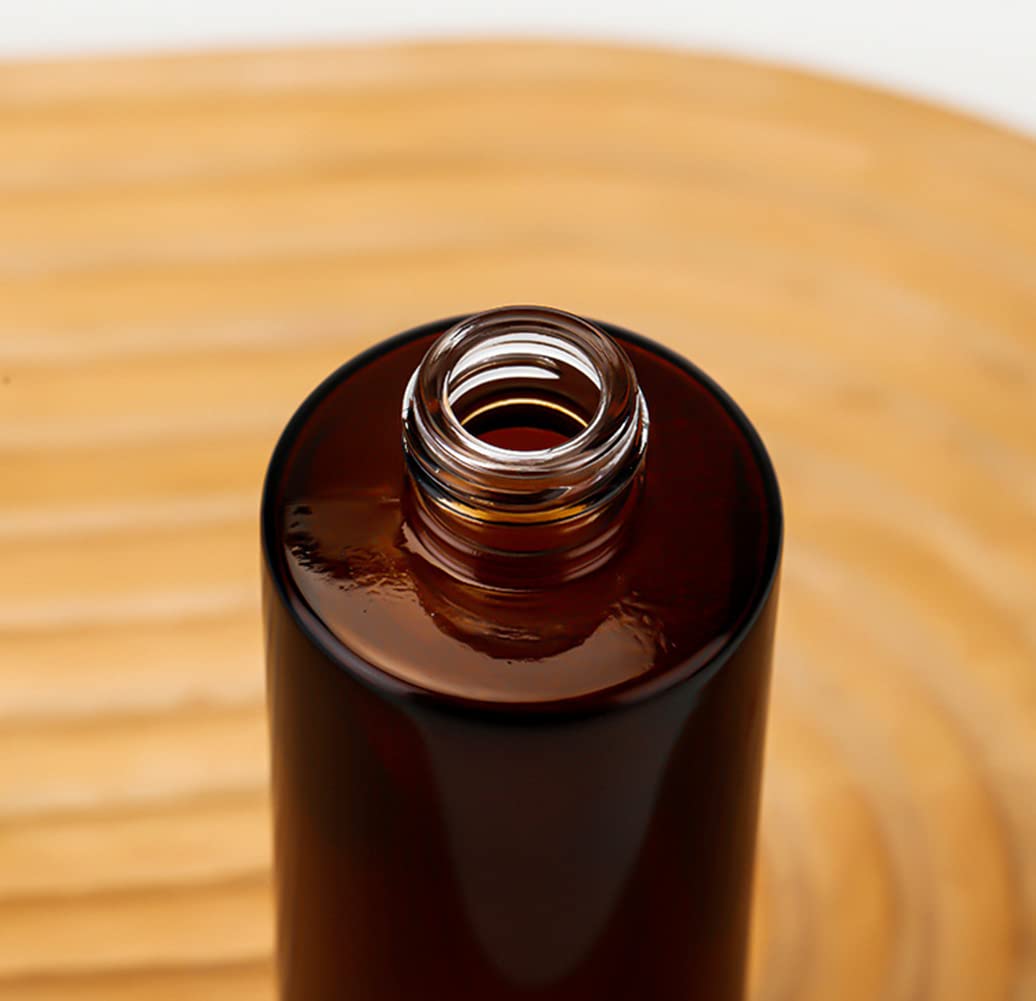 2 Pcs 120Ml 4Oz Amber Glass Travel Bottles Leakproof Pump Bottles Lotion Dispenser Bottle Jar Soap Dispenser Cosmetics Container