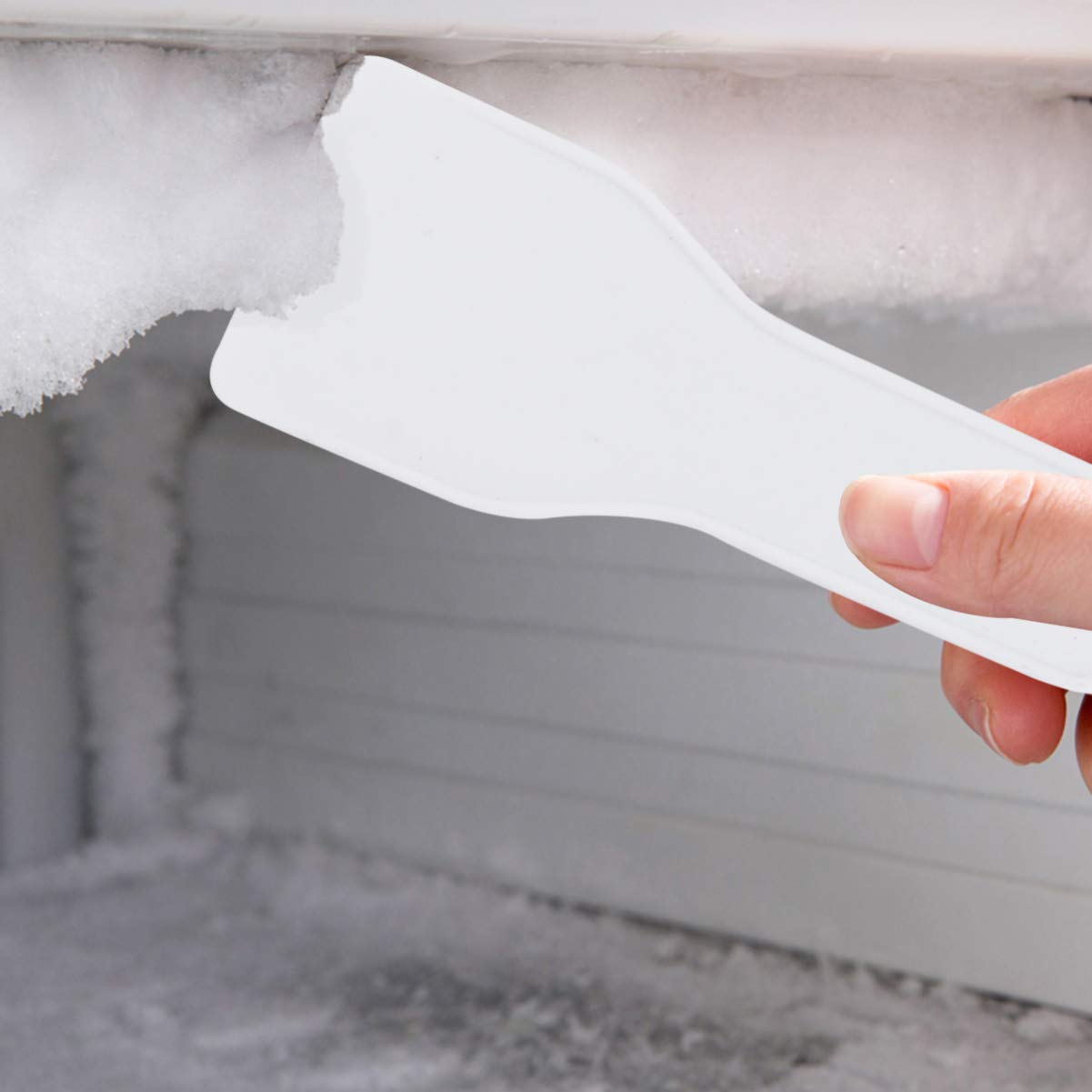 Defroster Ice Shovel Refrigerator Ice Scraper Freezer Ice Removal Shovel Handheld Deicing Flat Shovel Kitchen Gadgets  White