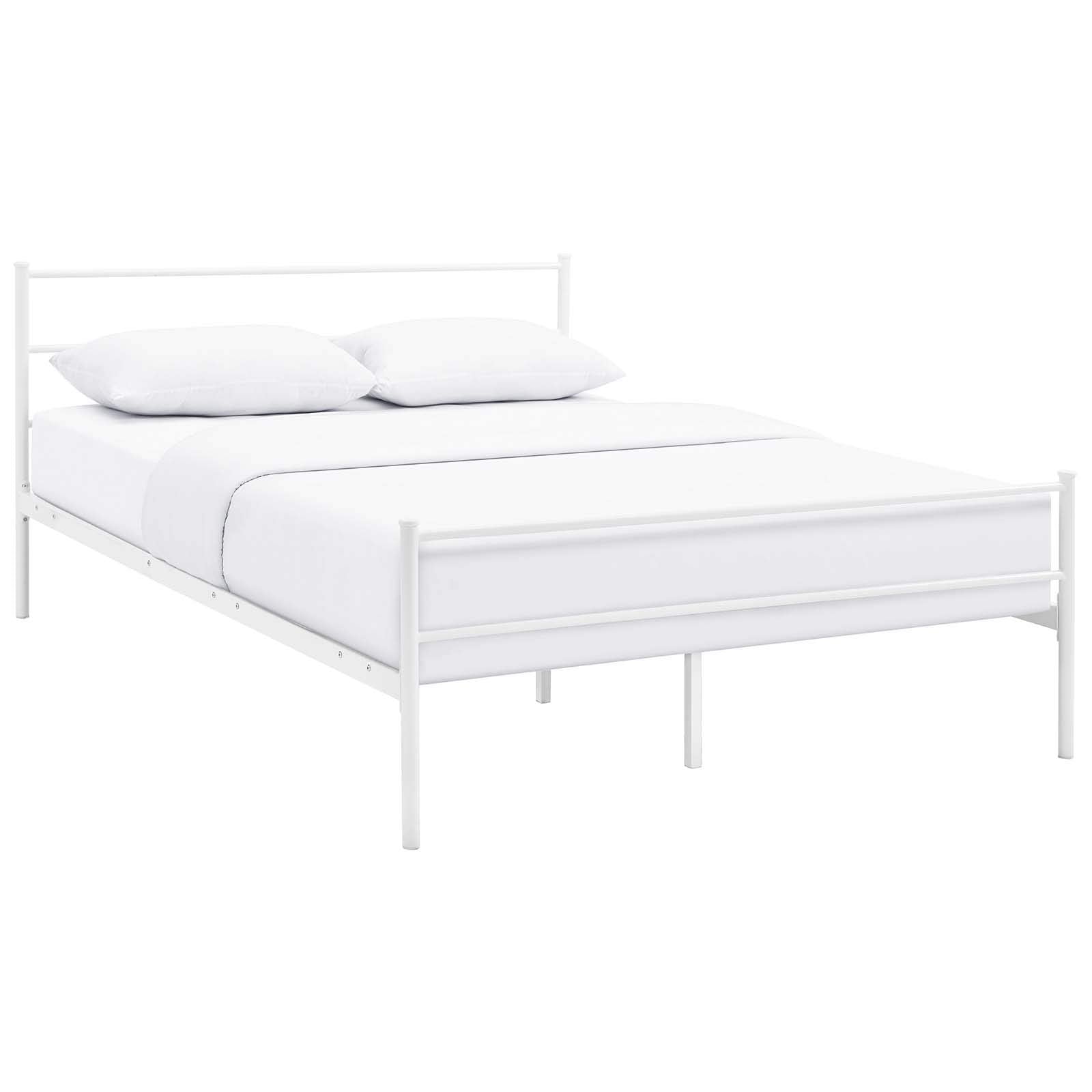 CasaFoyer Alina Platform Queen Bed Frame | Rustic Design | Sturdy Steel Frame | Supports 1323 lbs | No Box Spring Needed | Compatible with Memory Foam, Spring, Latex, Hybrid Mattresses | Mattress not included