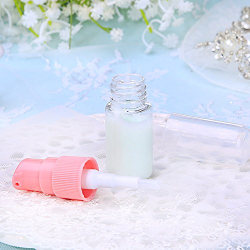 Erioctry 10Ml Portable Empty Refillable Bottle Cream Shampoo Lotion Treatment Pump Bottle With Cap Travel Bottles Toiletries Liq