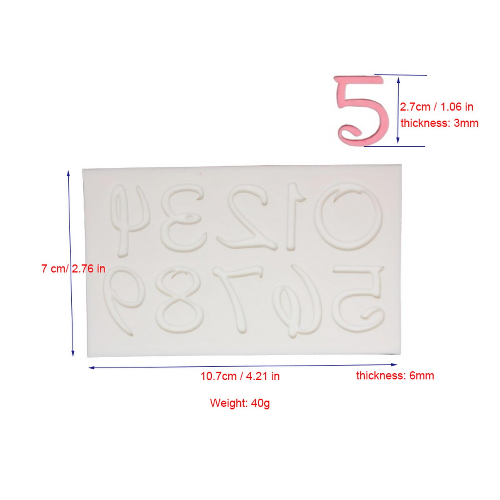 Lvdge Stylish English Alphabets/Letters & Numbers Silicone Molds For Fondant Cake, Gum Paste, Chocolate, Diy Cake Decorations (C