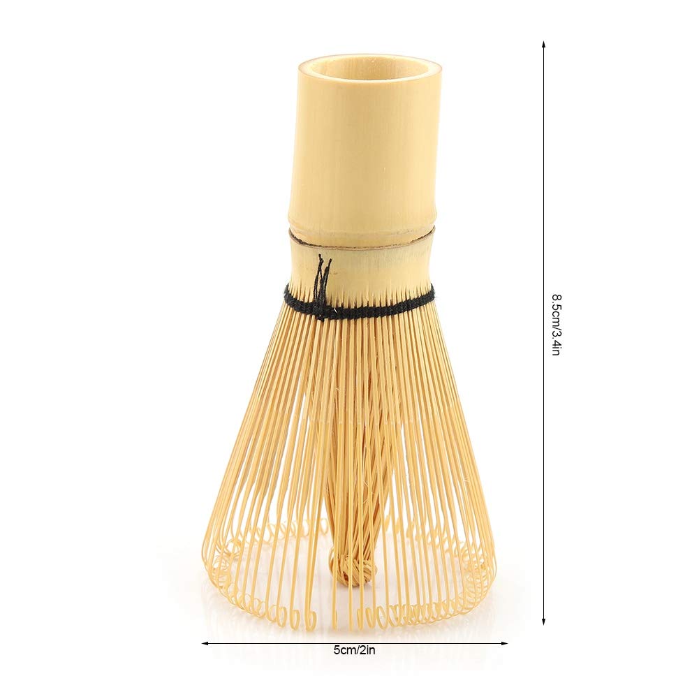 Matcha Green Tea Whisk Bamboo Tea Whisk Chasen Preparing Matcha Powder Brush Tool Tea Traditional Scoop(80 Prongs)