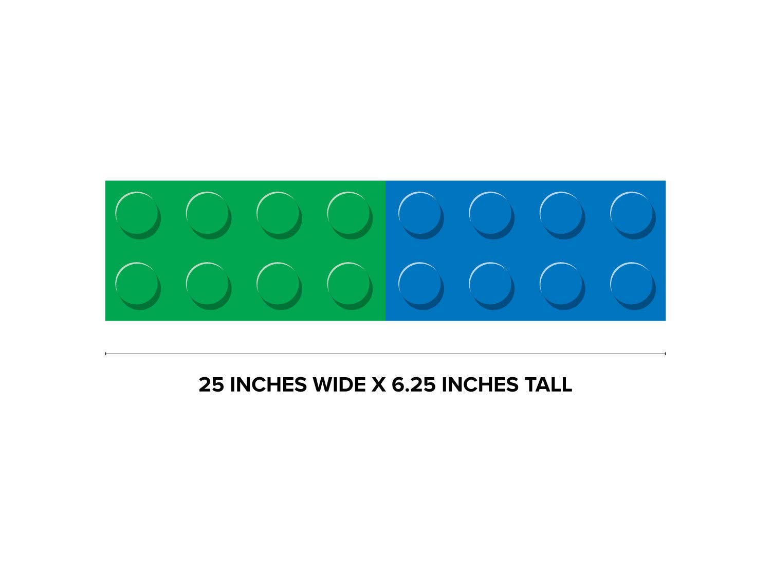 Sunny Decals Large Brick Wall Border Fabric Wall Decal - 2 Piece Set - Each 25 Inches X 6.25 Inches. Removable, Reusable And Rep