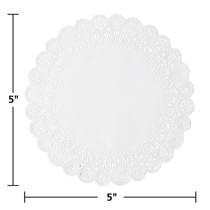 Hoffmaster 500531 French Lace Doily  5'' Diameter (Case of 1000)