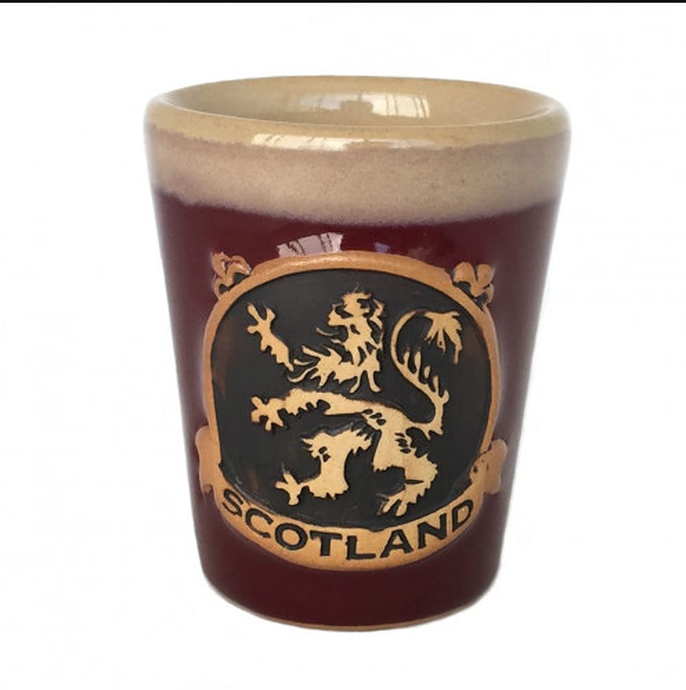 Glen Appin Shot Cup Stoneware Scotland 1.5 Fl Oz(44Ml) (Lion Rampant - Red)