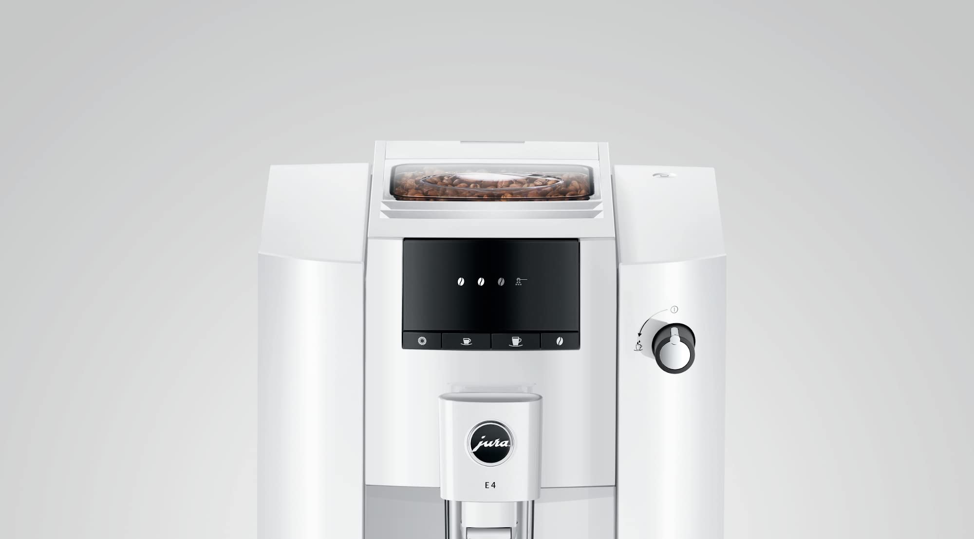 Jura E4 Automatic Coffee Machine (Piano White)