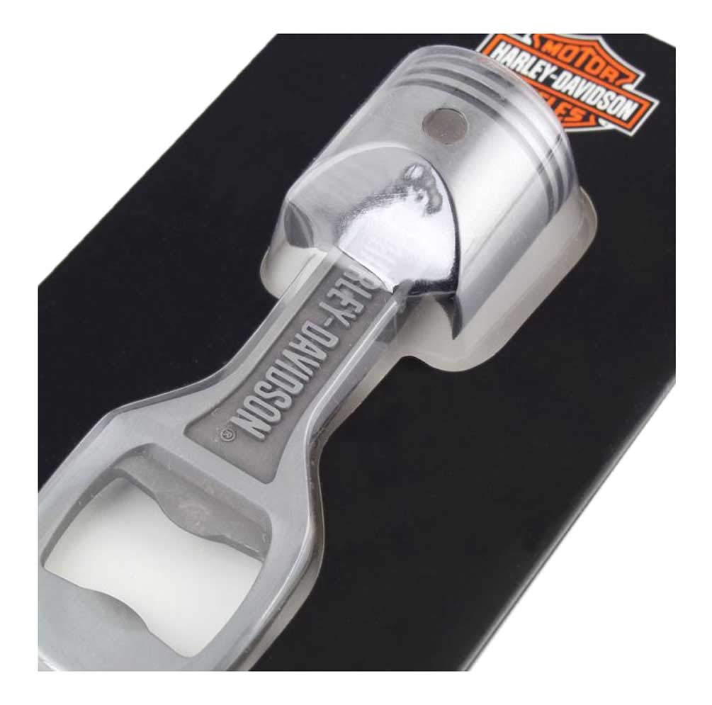 Harley-Davidson Engraved H-D Piston Bottle Opener, Pewter Finish Hdl-18573