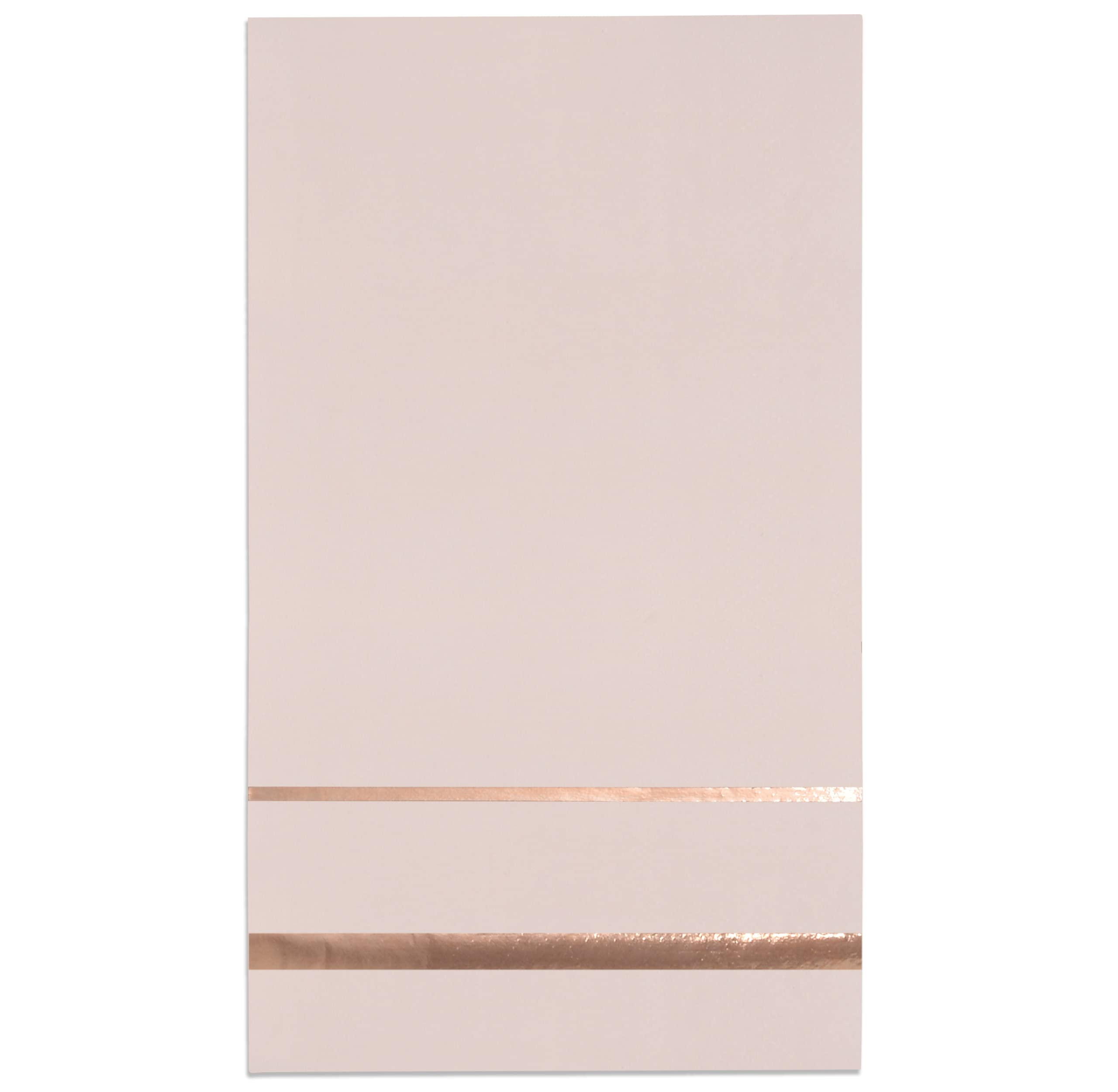 Gift Boutique 100 Pink Guest Napkins With Rose Gold Foil Trim Disposable Paper Dinner Hand Napkin For Bathroom Wedding Holiday B