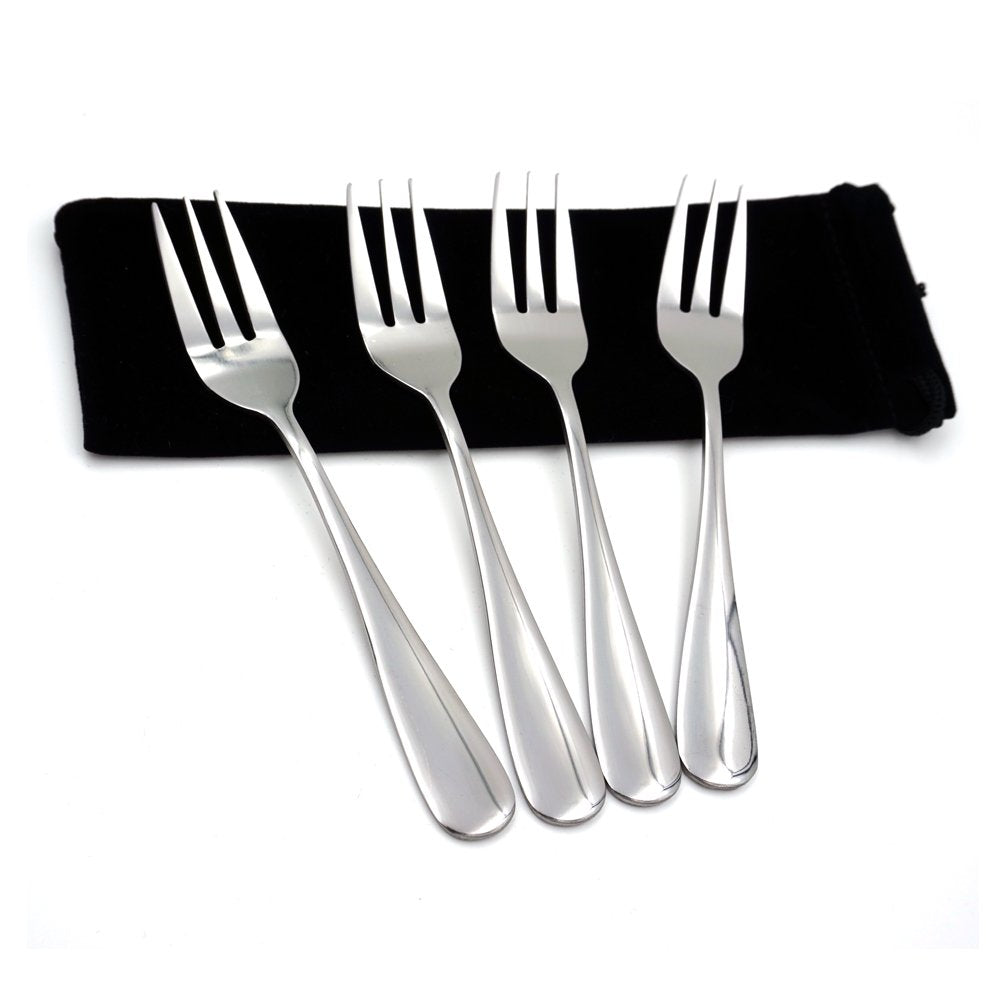 Stainless Steel Forks, Salad Forks, Dessert Forks, Appetizer Forks (4Pcs)