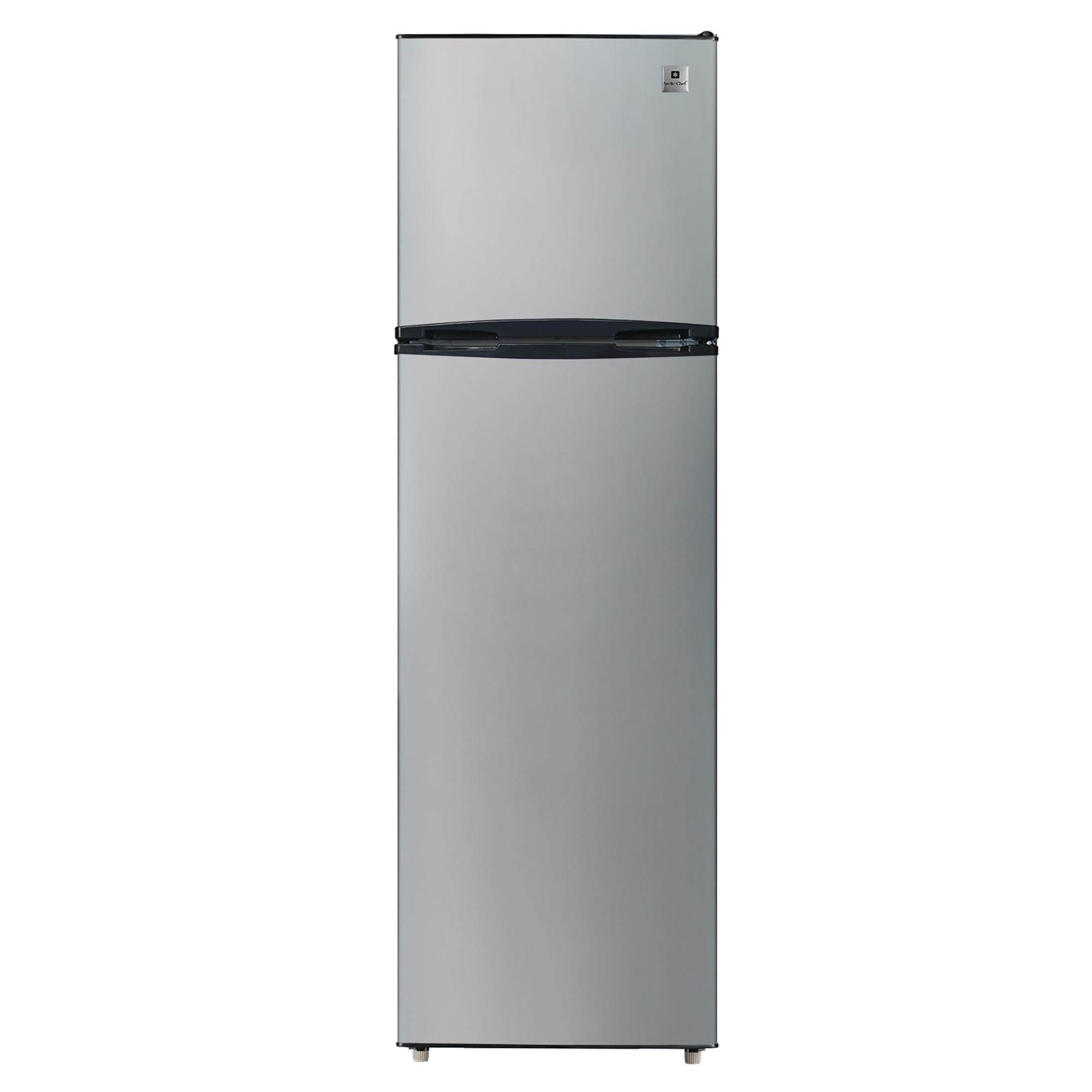 ARCTIC CHEF 10.0 Refrigerator/Freezer-Reversible Door-Frost Free-Transparent Crisper-Adjustable Glass Shelves-PLATINUM, 10 cu ft