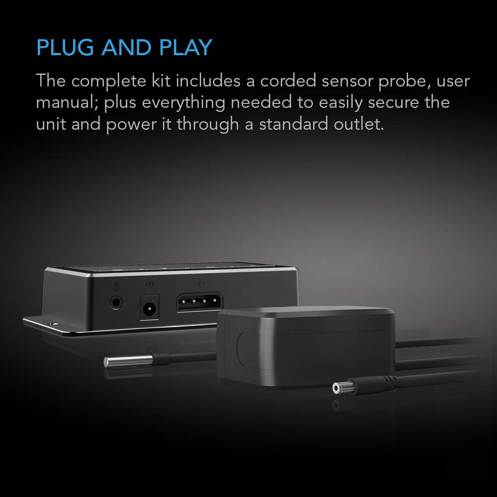 AC Infinity AIRBLAZE T12, Universal Fireplace Blower Fan Kit 12'' with Temperature and Speed Controller, Compatible with Lennox,