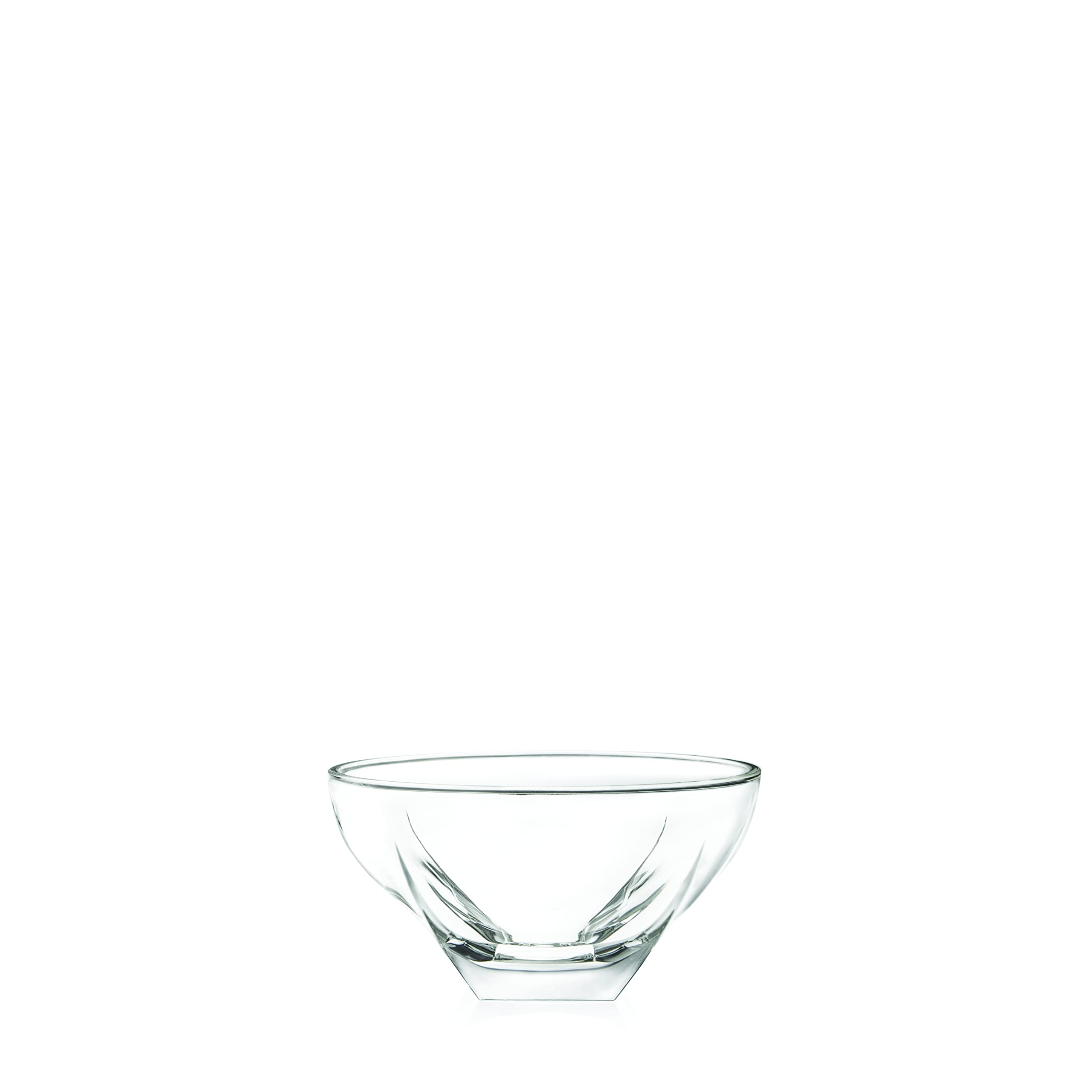 Barski Glass Bowl - For Dessert - Salad - Pasta - Fruit - Nuts - Chocolate - Set Of 6 Bowls - Designed - 5.2'' Diameter - Made I