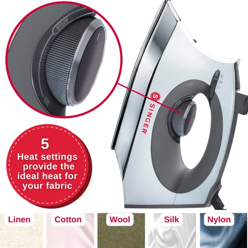 Singer | White Steamcraft Iron With Onpoint Tip, 300Ml Tank Capacity, & 1700 Watts