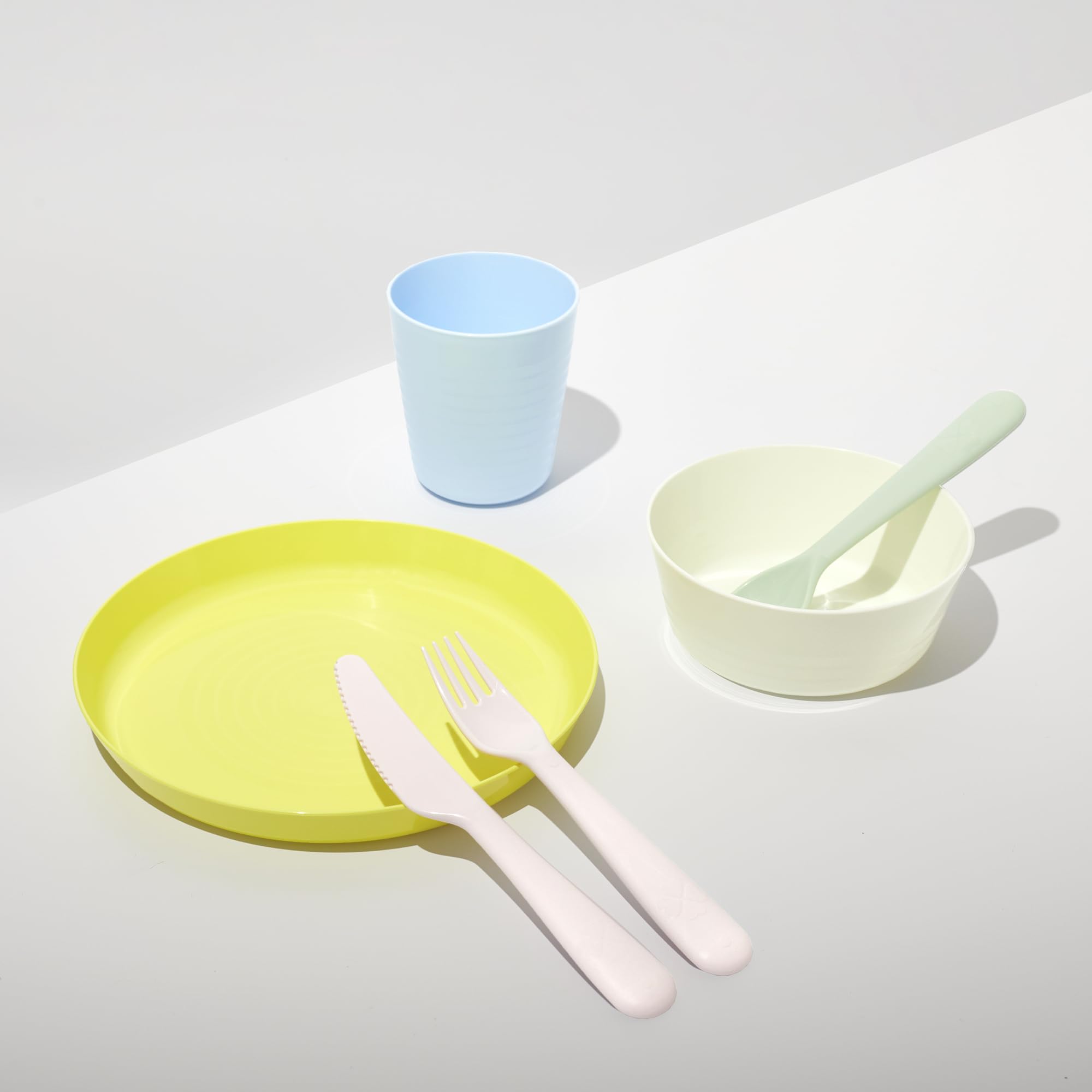 Ikea Kalas Pastel Colors Kids Plastic Bpa Free Flatware, Bowl, Plate, Tumbler Set