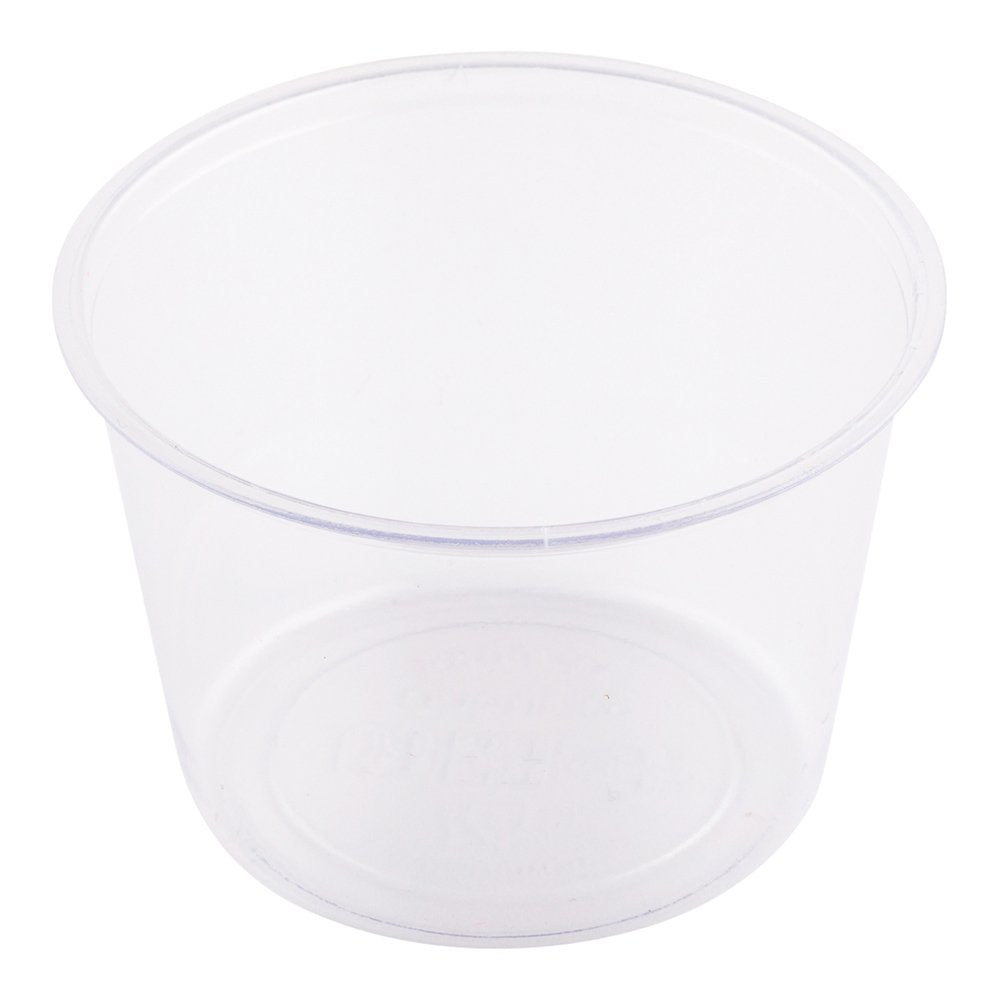 Restaurantware Basic Nature 4 Ounce Sauce Cups 100 Condiment Cups - Lids Sold Separately Disposable Clear Pla Plastic Portion Cu